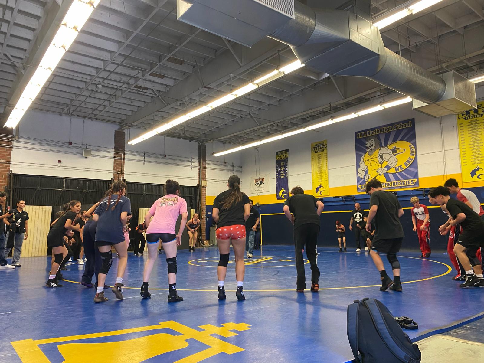 SIU Wrestling drill
